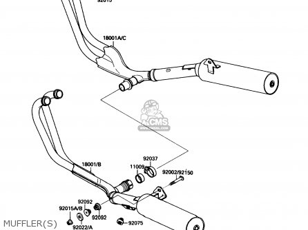 MUFFLER(S) - ZX750F2 NINJA 750R 1988 USA CALIFORNIA CANADA