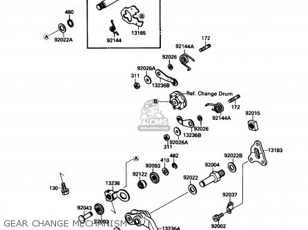 GEAR CHANGE MECHANISM - ZX750F2 NINJA 750R 1988 USA CALIFORNIA CANADA