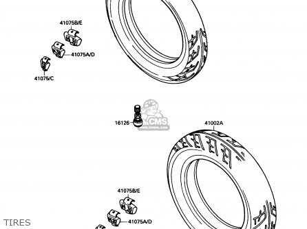 TIRES - ZX750F2 NINJA 750R 1988 USA CALIFORNIA CANADA