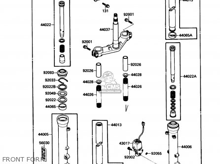 FRONT FORK - ZX750F2 NINJA 750R 1988 USA CALIFORNIA CANADA