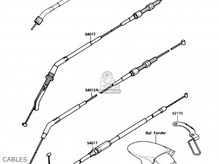 CABLES - ZX750F2 NINJA 750R 1988 USA CALIFORNIA CANADA