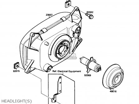 HEADLIGHT(S) - ZX750F2 NINJA 750R 1988 USA CALIFORNIA CANADA