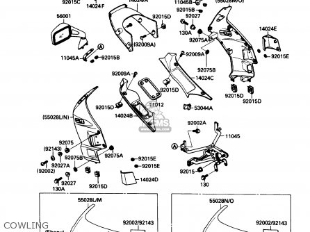 COWLING - ZX750F2 NINJA 750R 1988 USA CALIFORNIA CANADA