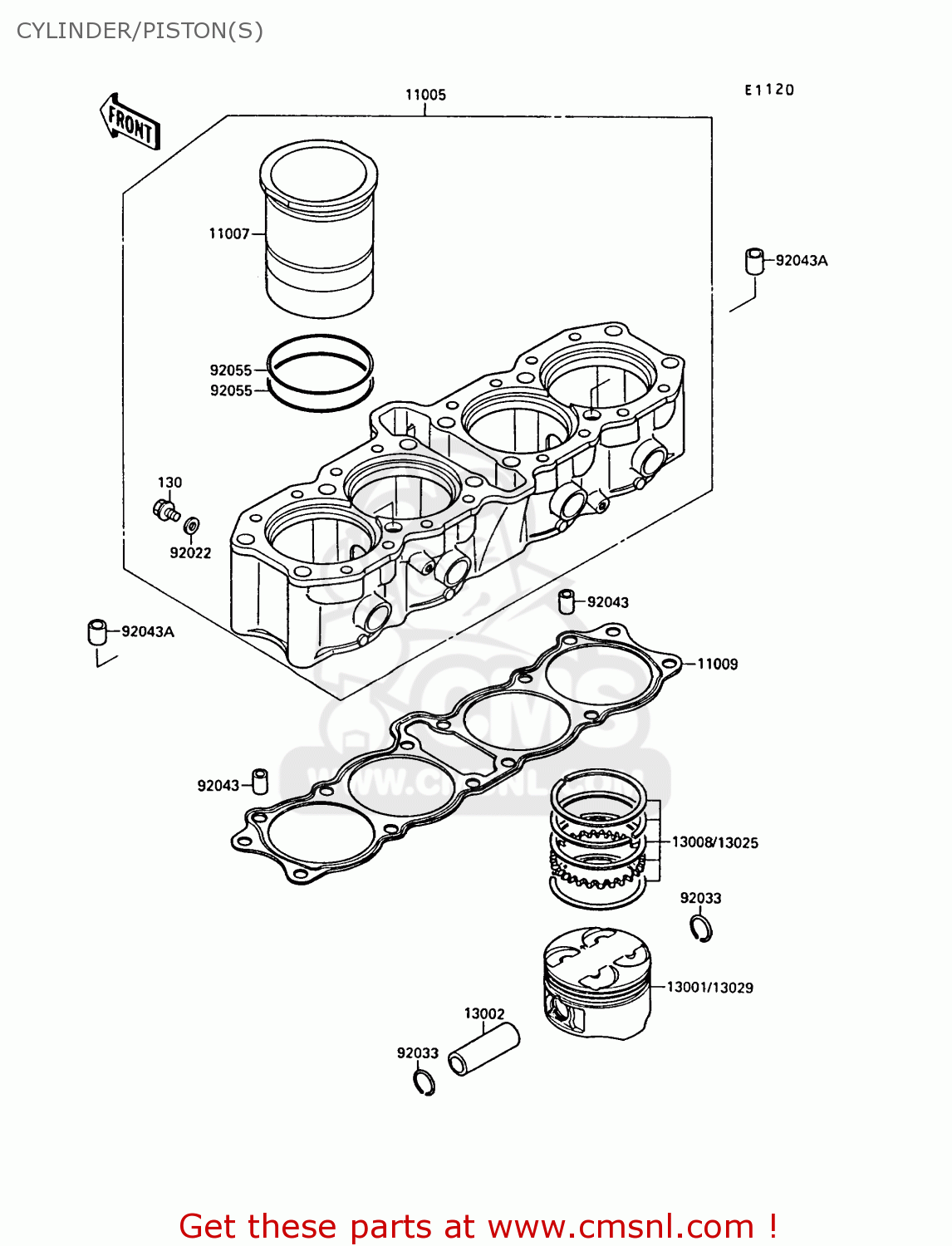CYLINDER/PISTON(S) ZX750F2A GPX750R 1988 UNITED KINGDOM