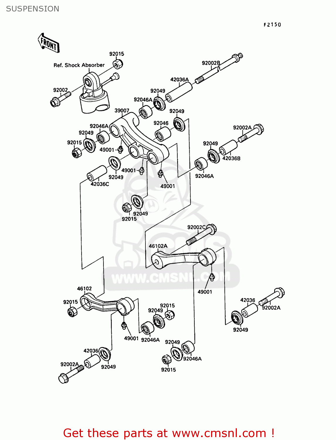 SUSPENSION ZX750F2A GPX750R 1988 UNITED KINGDOM