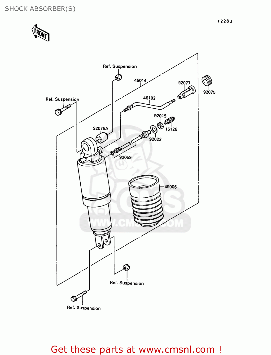 SHOCK ABSORBER(S) ZX750F2A GPX750R 1988 UNITED KINGDOM