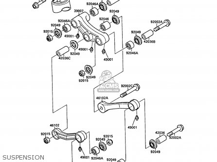 SUSPENSION - ZX750F2A GPX750R 1988 UNITED KINGDOM