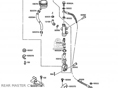 REAR MASTER CYLINDER - ZX750F2A GPX750R 1988 UNITED KINGDOM