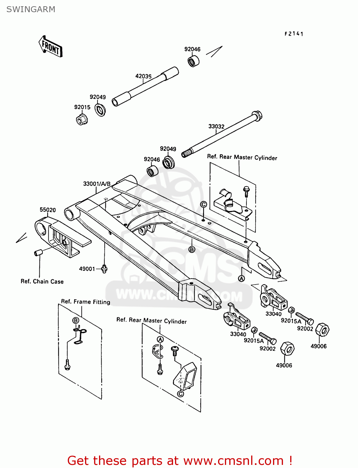 SWINGARM ZX750F3 GPX750R 1989 EUROPE FR UK AR NR