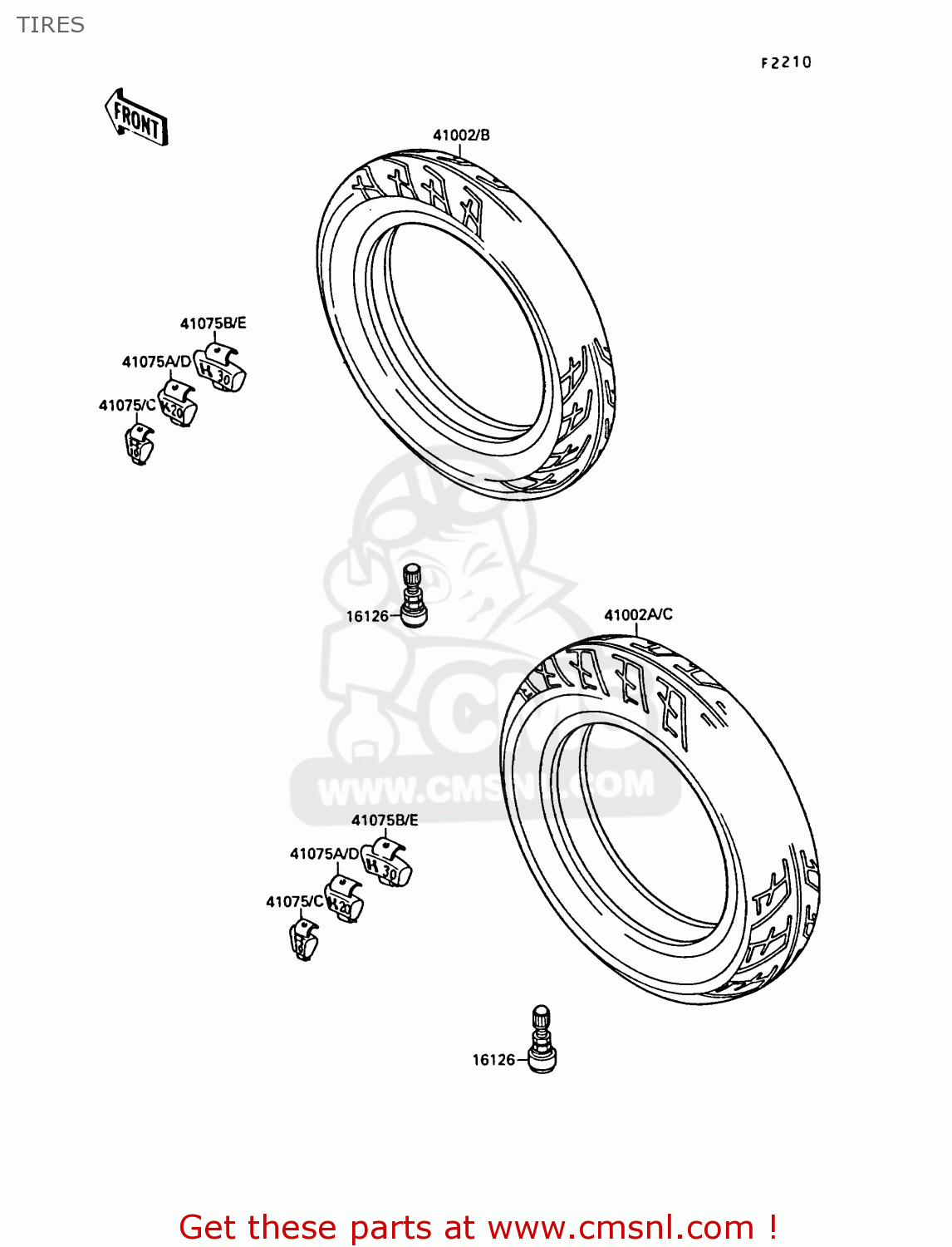 TIRES ZX750F3 GPX750R 1989 EUROPE FR UK AR NR