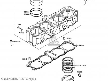 CYLINDER/PISTON(S) - ZX750F3 GPX750R 1989 EUROPE FR UK AR NR