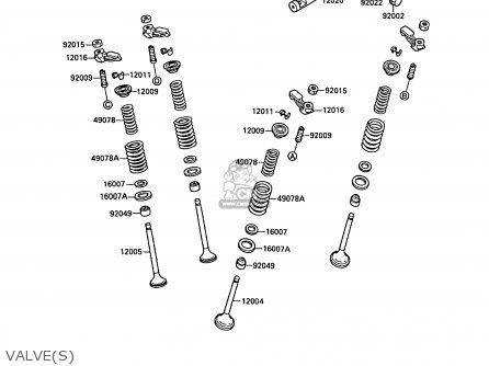 VALVE(S) - ZX750F3 GPX750R 1989 EUROPE FR UK AR NR