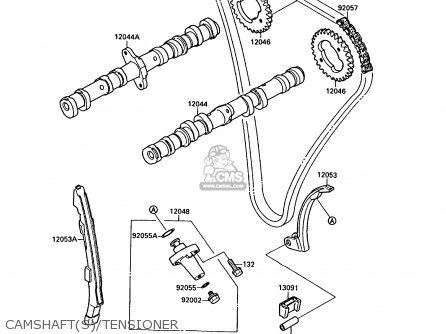 CAMSHAFT(S)/TENSIONER - ZX750F3 GPX750R 1989 EUROPE FR UK AR NR