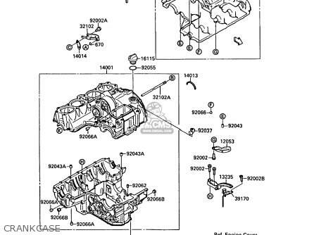 CRANKCASE - ZX750F3 GPX750R 1989 EUROPE FR UK AR NR