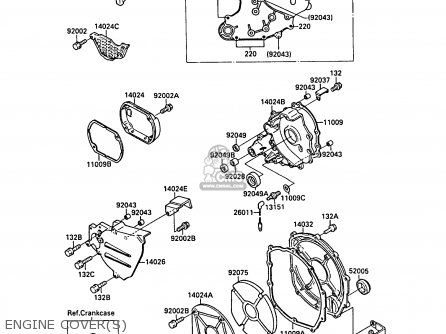 ENGINE COVER(S) - ZX750F3 GPX750R 1989 EUROPE FR UK AR NR
