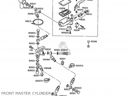 FRONT MASTER CYLINDER - ZX750F3 GPX750R 1989 EUROPE FR UK AR NR