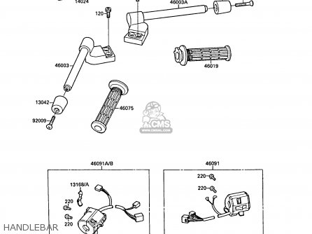 HANDLEBAR - ZX750F3 GPX750R 1989 EUROPE FR UK AR NR