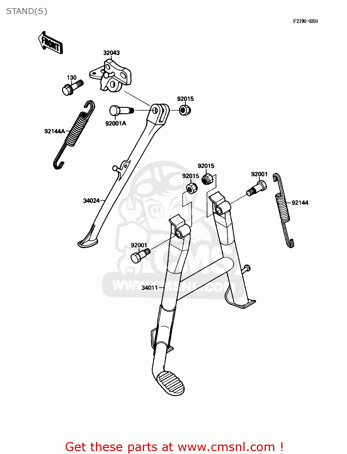 STAND(S) ZX750F3 NINJA 750R 1989 USA CALIFORNIA