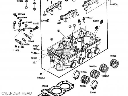 CYLINDER HEAD - ZX750F3 NINJA 750R 1989 USA CALIFORNIA