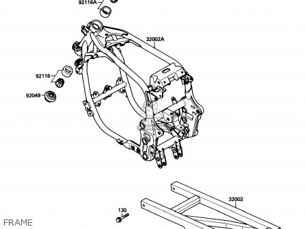 FRAME - ZX750F3 NINJA 750R 1989 USA CALIFORNIA
