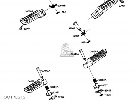 FOOTRESTS - ZX750F3 NINJA 750R 1989 USA CALIFORNIA