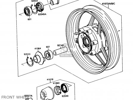 FRONT WHEEL - ZX750F3 NINJA 750R 1989 USA CALIFORNIA