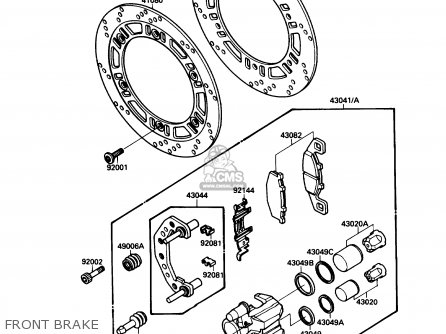 FRONT BRAKE - ZX750F3 NINJA 750R 1989 USA CALIFORNIA