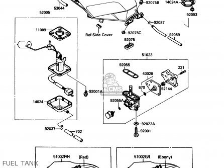 FUEL TANK - ZX750F3 NINJA 750R 1989 USA CALIFORNIA