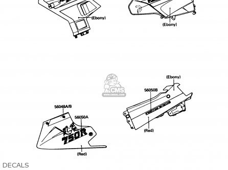 DECALS - ZX750F3 NINJA 750R 1989 USA CALIFORNIA