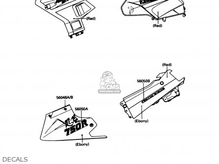 DECALS - ZX750F3 NINJA 750R 1989 USA CALIFORNIA