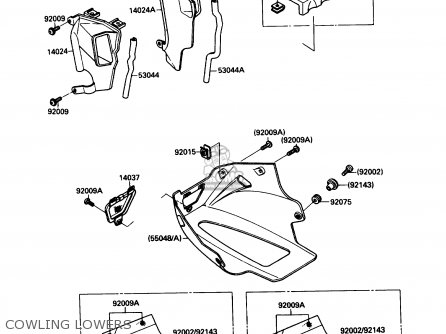 COWLING LOWERS - ZX750F3 NINJA 750R 1989 USA CALIFORNIA