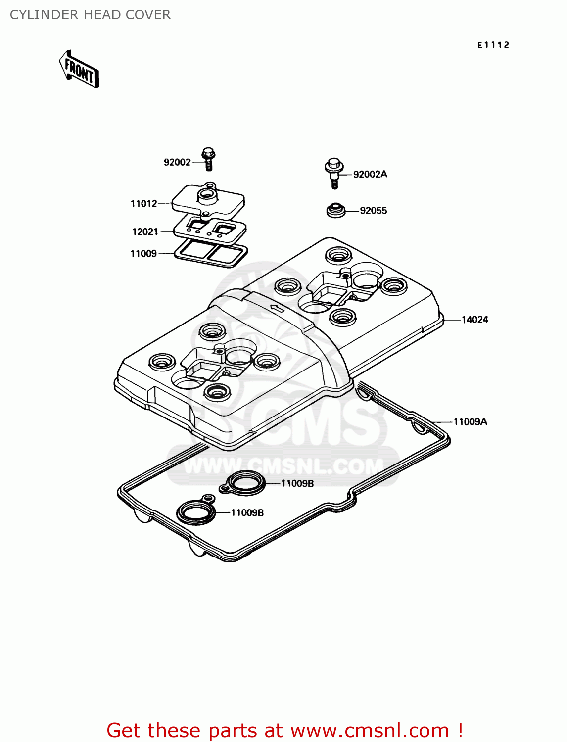CYLINDER HEAD COVER ZX750F4 NINJA 750R 1990 USA CALIFORNIA