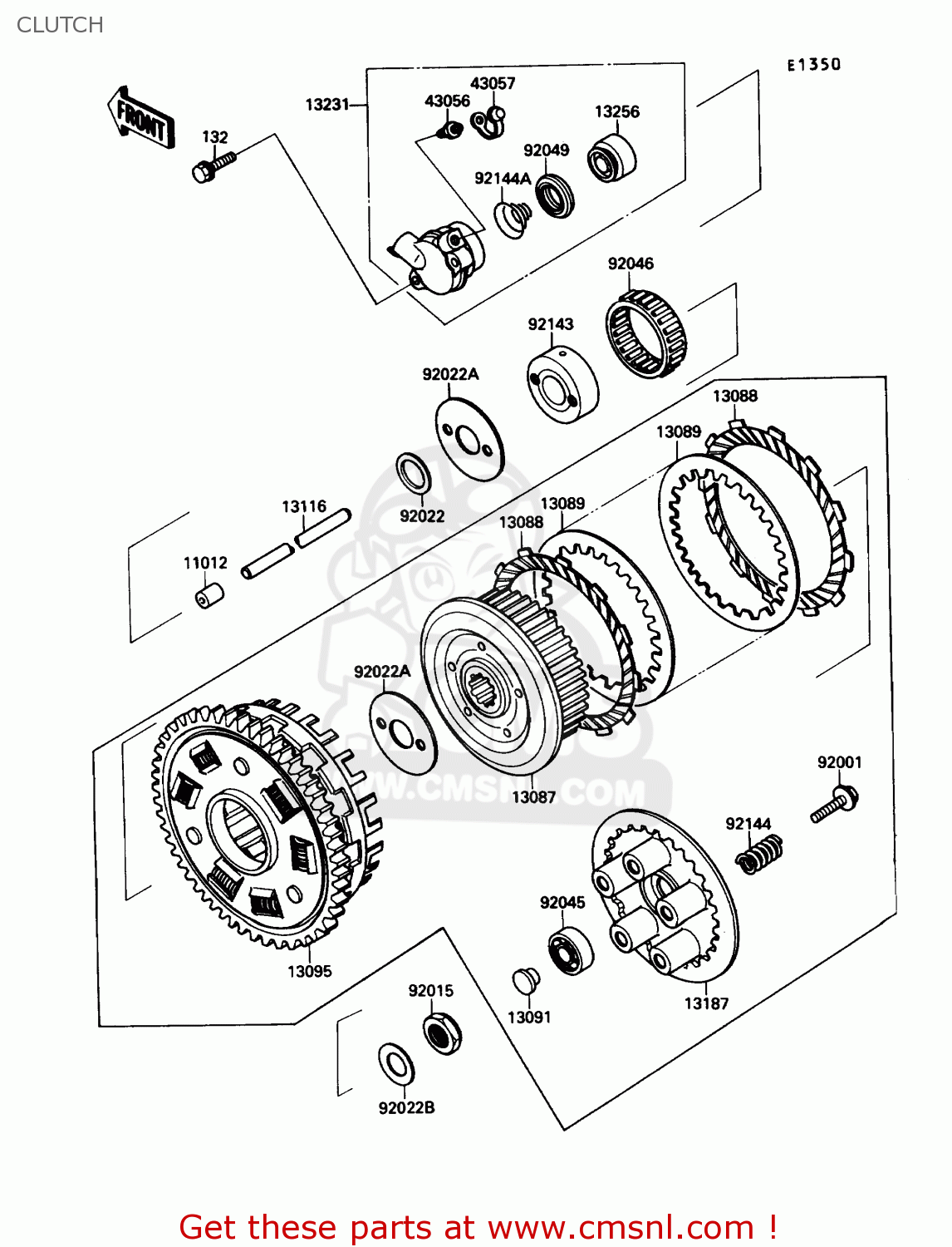 CLUTCH ZX750F4 NINJA 750R 1990 USA CALIFORNIA