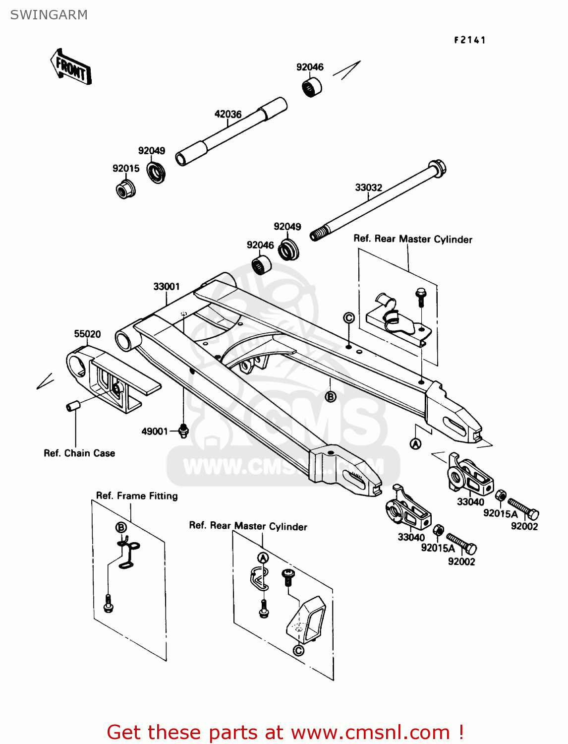 SWINGARM ZX750F4 NINJA 750R 1990 USA CALIFORNIA
