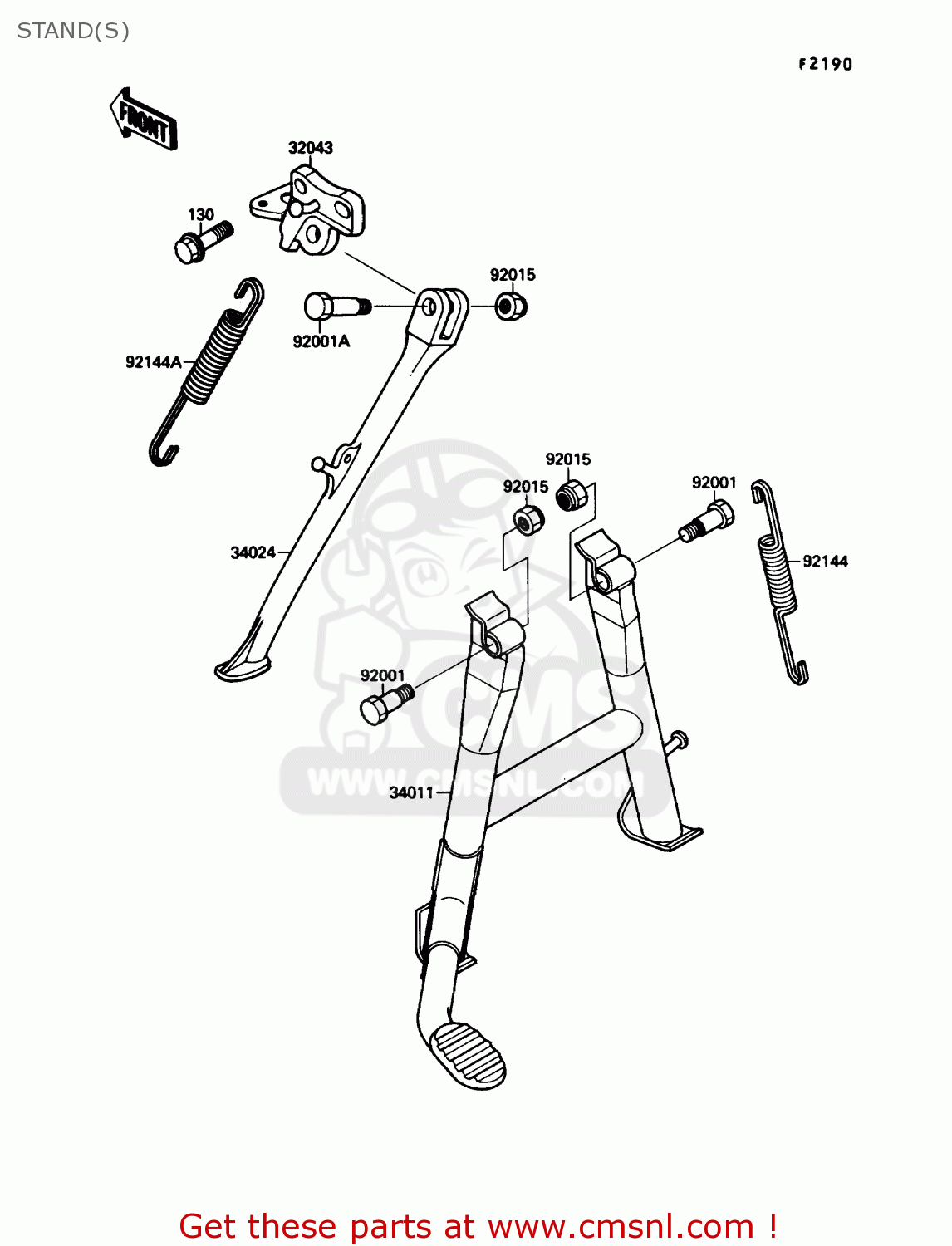 STAND(S) ZX750F4 NINJA 750R 1990 USA CALIFORNIA