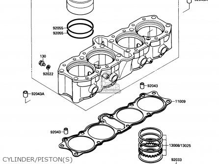 CYLINDER/PISTON(S) - ZX750F4 NINJA 750R 1990 USA CALIFORNIA