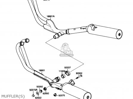 MUFFLER(S) - ZX750F4 NINJA 750R 1990 USA CALIFORNIA