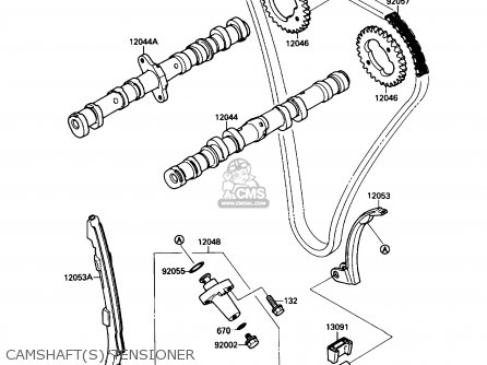 CAMSHAFT(S)/TENSIONER - ZX750F4 NINJA 750R 1990 USA CALIFORNIA