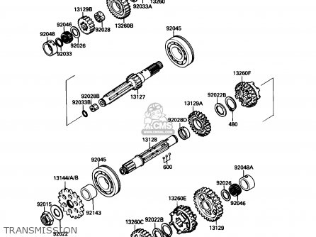 TRANSMISSION - ZX750F4 NINJA 750R 1990 USA CALIFORNIA