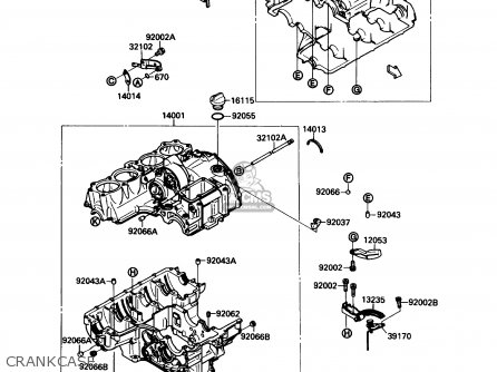 CRANKCASE - ZX750F4 NINJA 750R 1990 USA CALIFORNIA