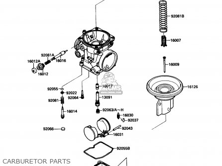 CARBURETOR PARTS - ZX750F4 NINJA 750R 1990 USA CALIFORNIA
