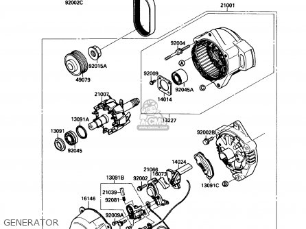 GENERATOR - ZX750F4 NINJA 750R 1990 USA CALIFORNIA