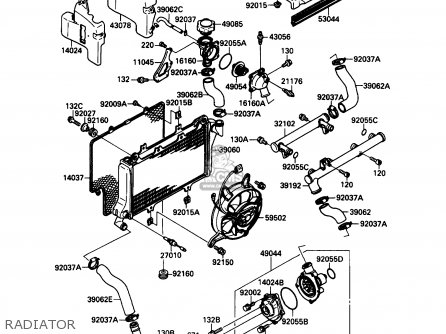 RADIATOR - ZX750F4 NINJA 750R 1990 USA CALIFORNIA