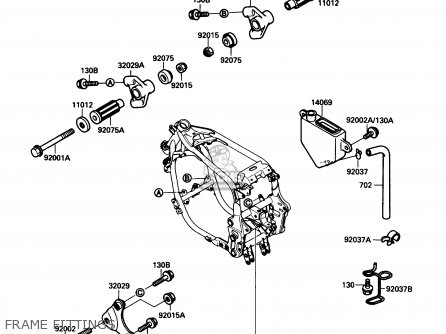 FRAME FITTINGS - ZX750F4 NINJA 750R 1990 USA CALIFORNIA