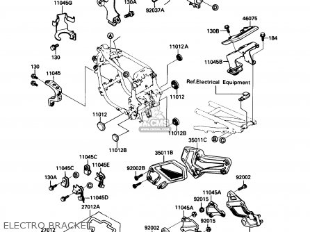ELECTRO BRACKET - ZX750F4 NINJA 750R 1990 USA CALIFORNIA