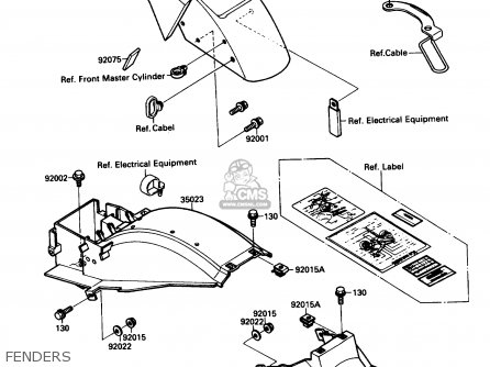 FENDERS - ZX750F4 NINJA 750R 1990 USA CALIFORNIA