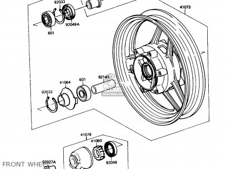 FRONT WHEEL - ZX750F4 NINJA 750R 1990 USA CALIFORNIA