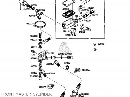 FRONT MASTER CYLINDER - ZX750F4 NINJA 750R 1990 USA CALIFORNIA