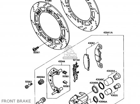 FRONT BRAKE - ZX750F4 NINJA 750R 1990 USA CALIFORNIA