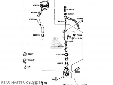 REAR MASTER CYLINDER - ZX750F4 NINJA 750R 1990 USA CALIFORNIA